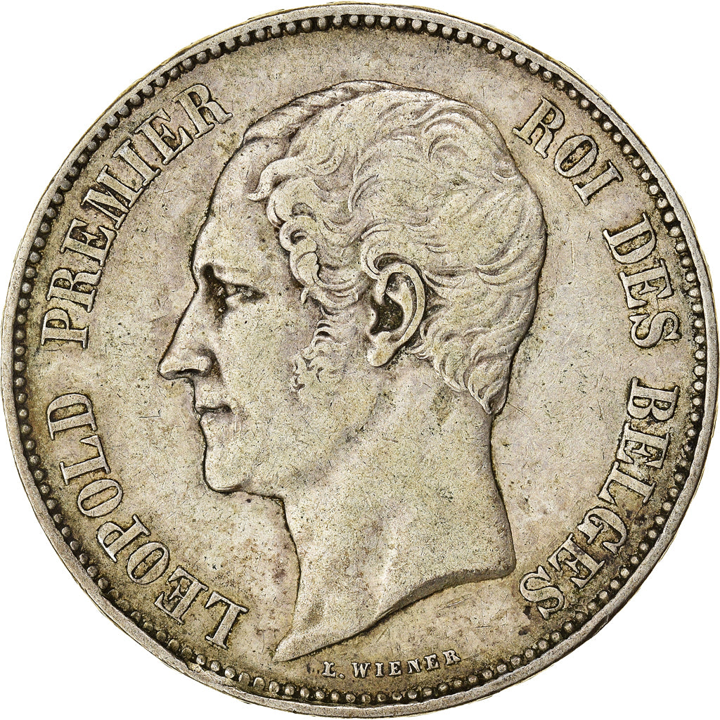Coin, Belgium, Leopold I, 5 Francs, 5 Frank, 1849, Brussels, EF(40-45), Silver
