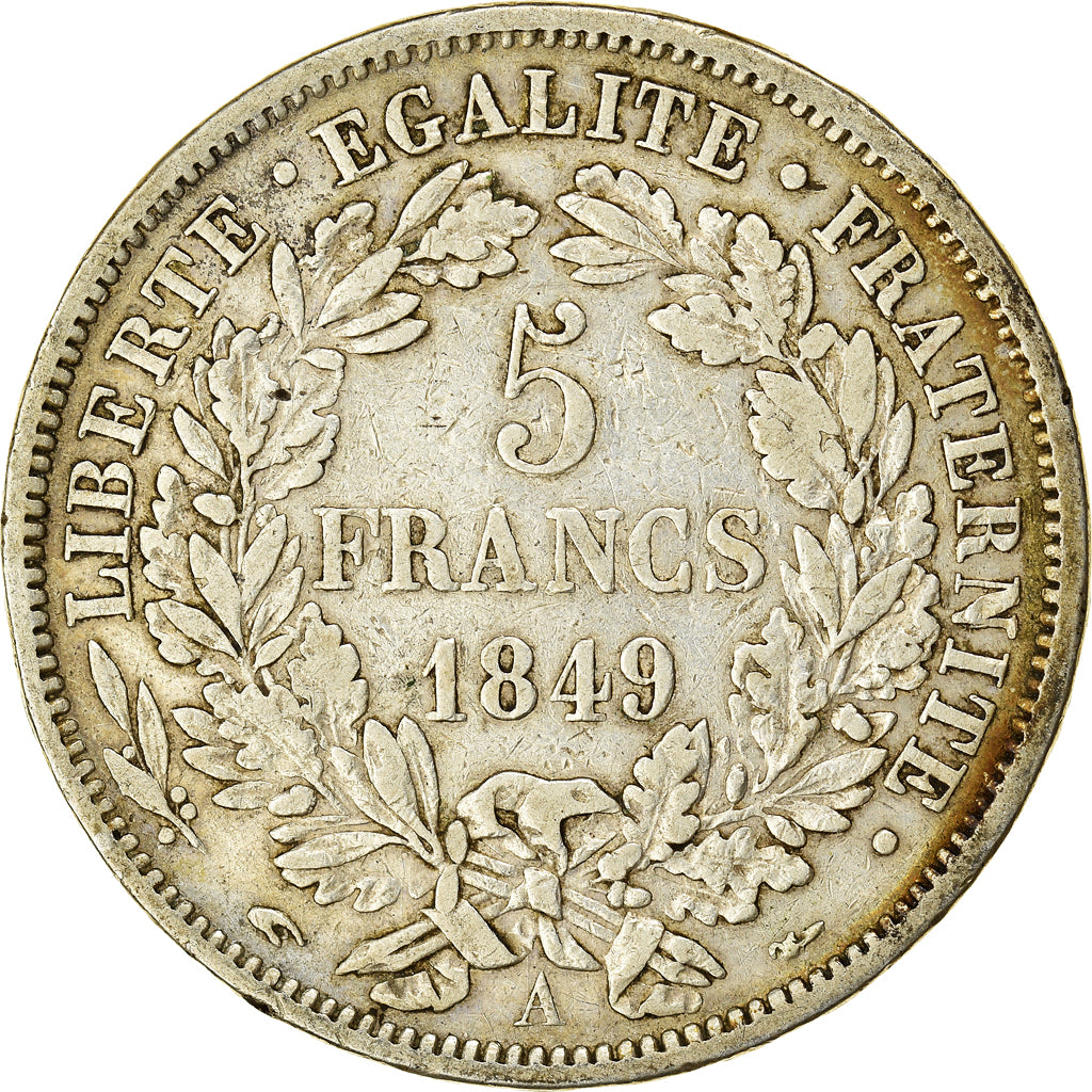 Monnaie, France, Cérès, 5 Francs, 1849, Paris, TB+, Argent, Gadoury:719