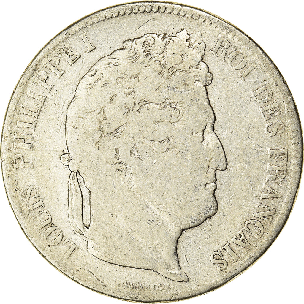 Münze, Frankreich, Louis-Philippe, 5 Francs, 1833, Bayonne, SGE+, Silber