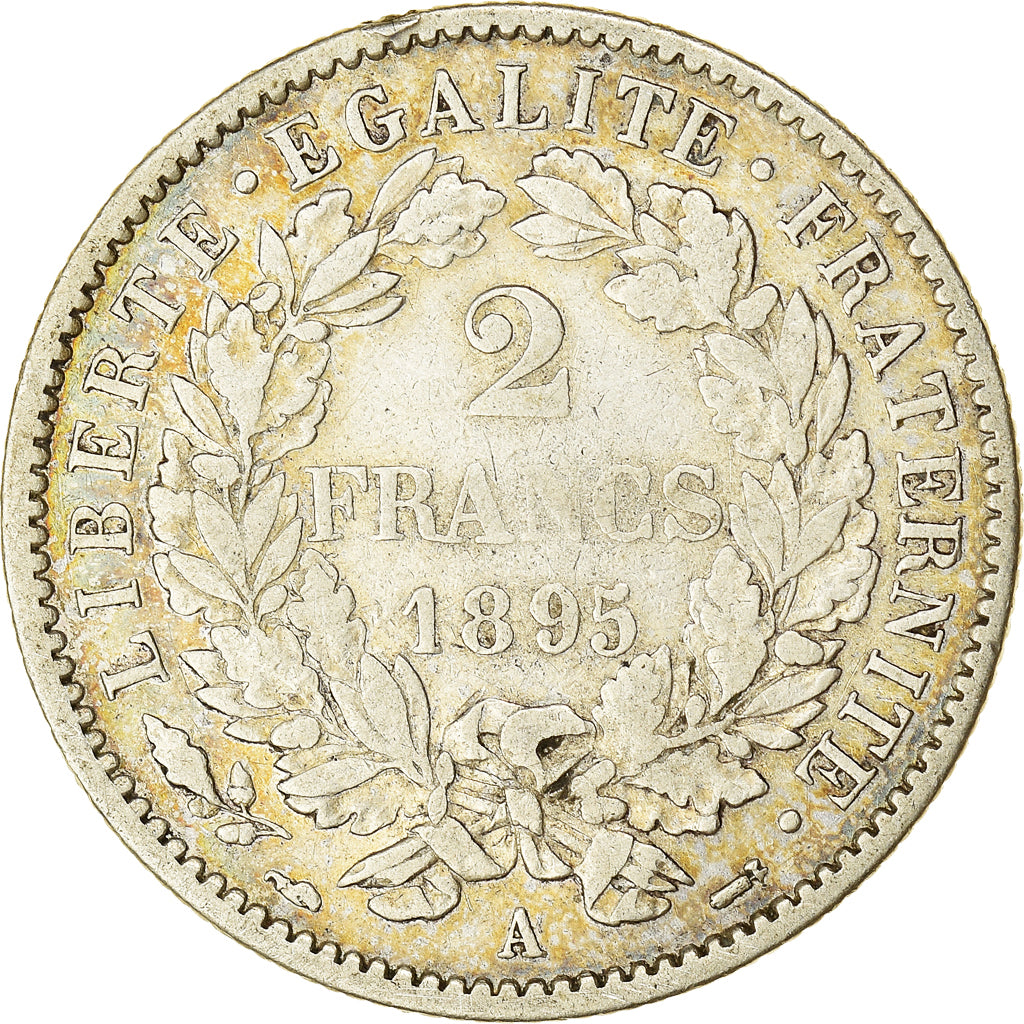 Münze, Frankreich, Cérès, 2 Francs, 1895, Paris, S+, Silber, KM:817.1