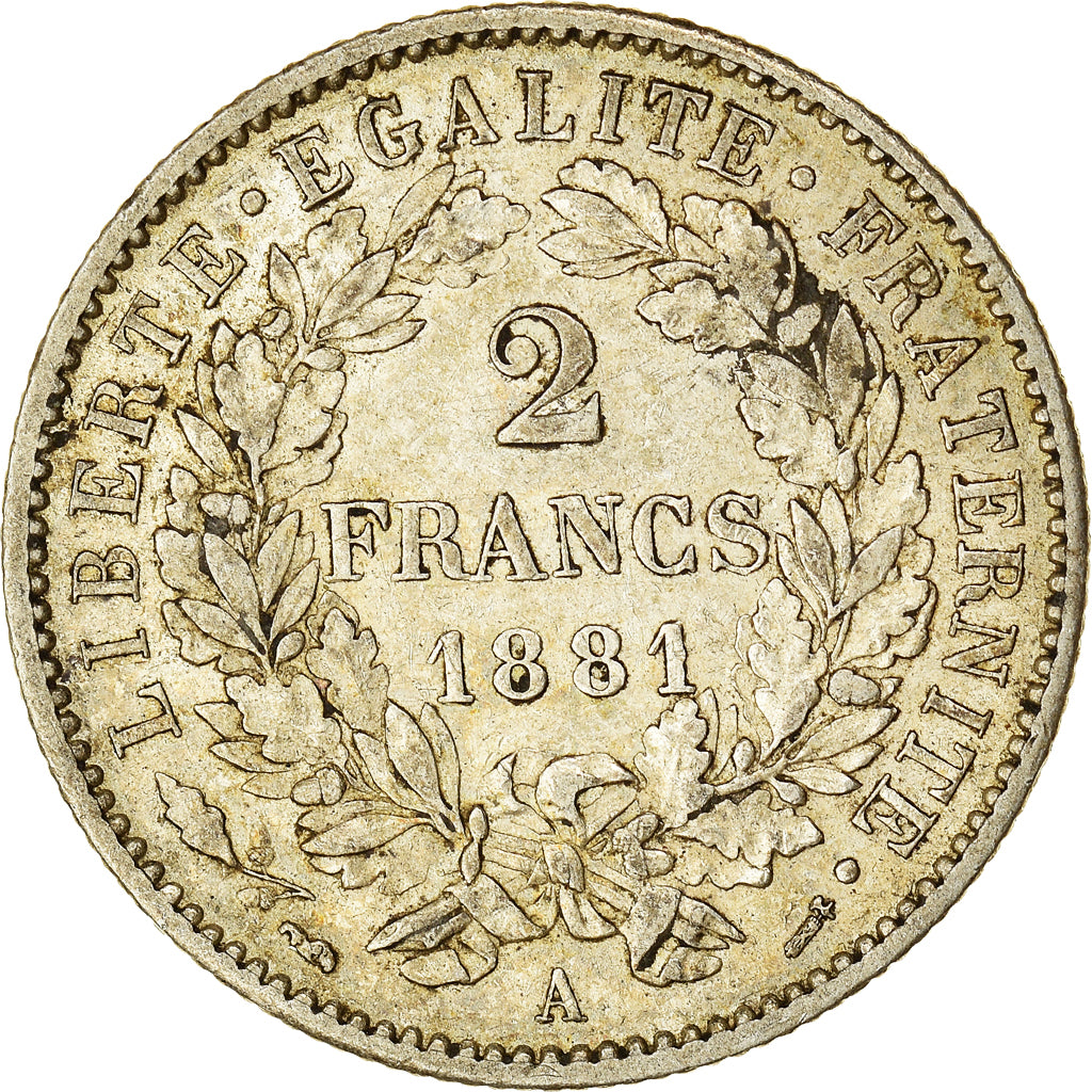 Monnaie, France, Cérès, 2 Francs, 1881, Paris, TTB+, Argent, Gadoury:530a