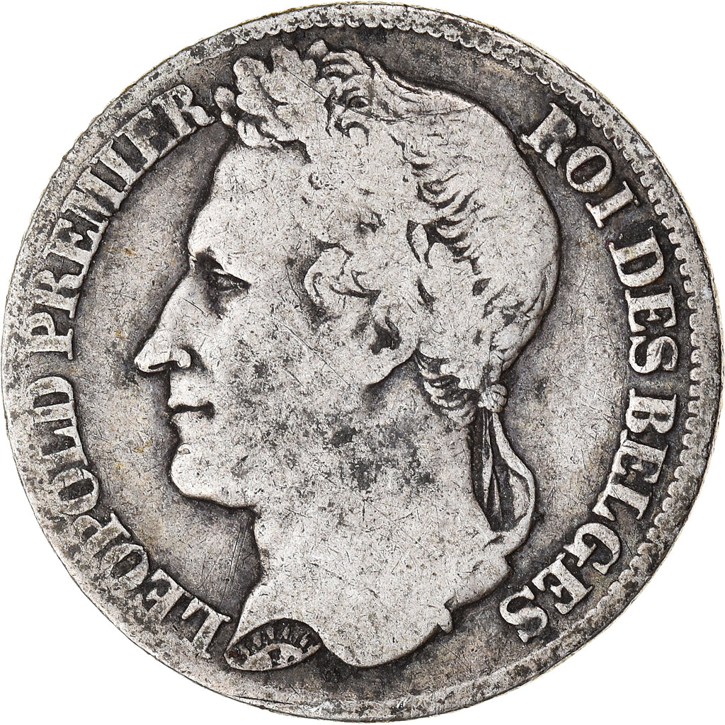Munten, België, Leopold I, Franc, 1844, Brussels, FR, Zilver, KM:7.1