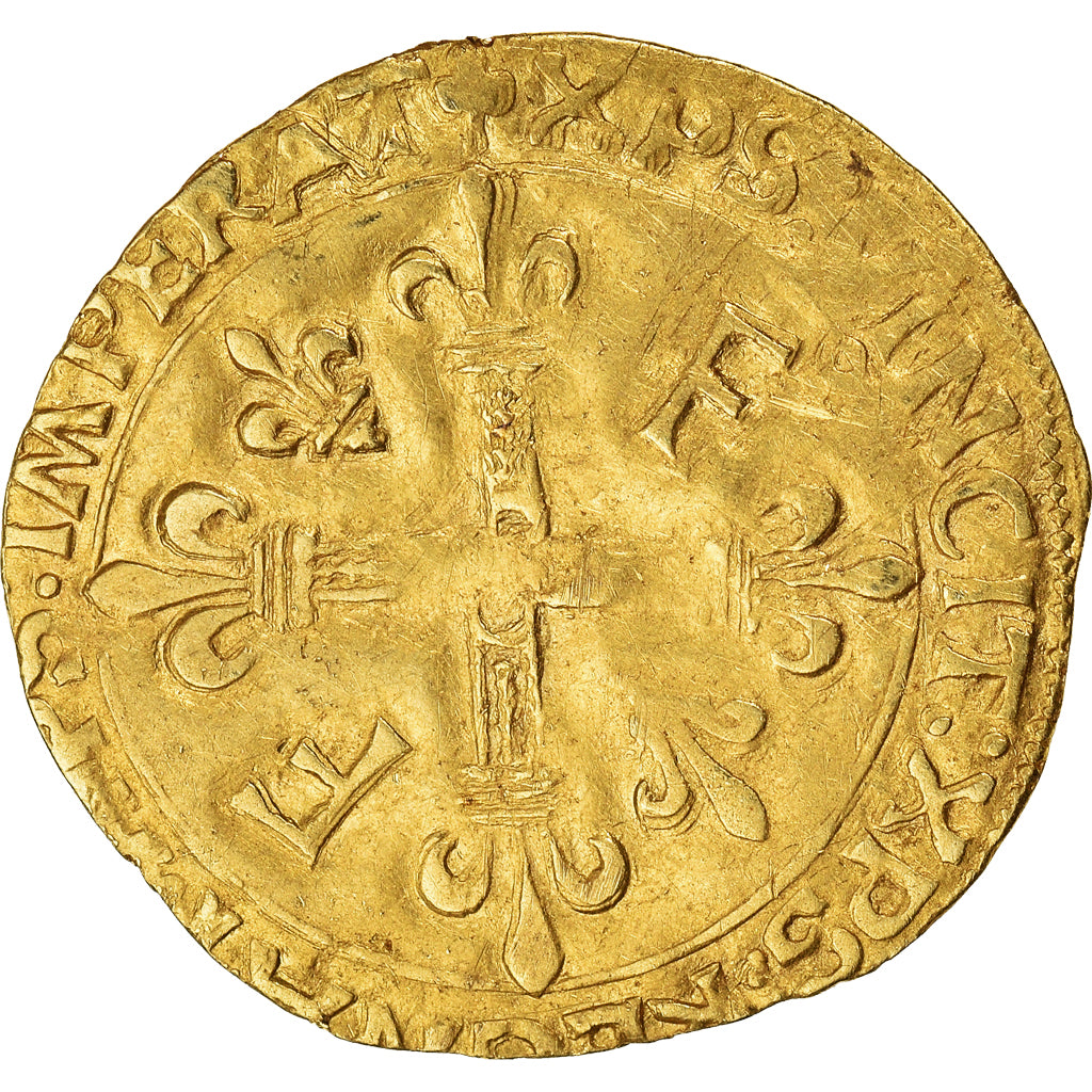 Moneda, Francia, François Ier, Ecu d'or, Toulouse, MBC, Oro, Duplessy:775