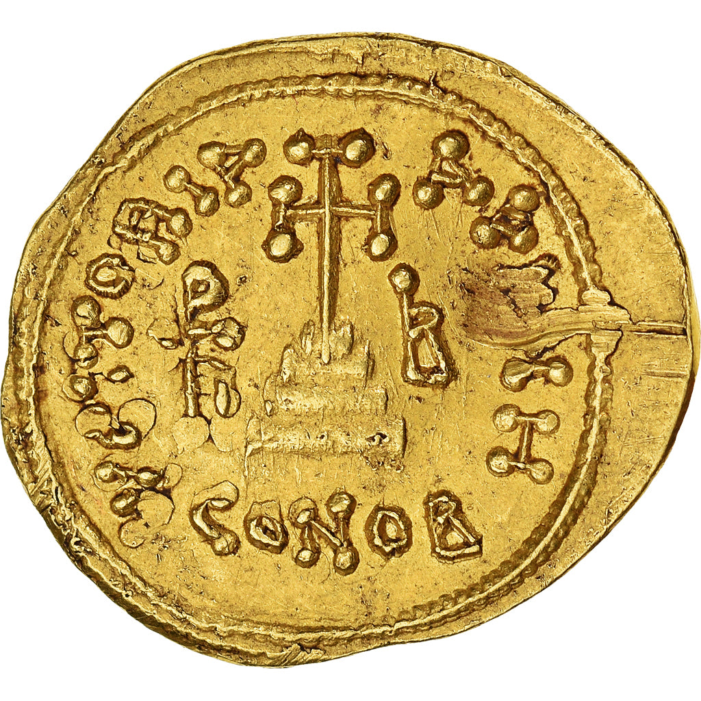 Coin, Heraclius, Solidus, 637-638, Constantinople, EF(40-45), Gold, Sear:764