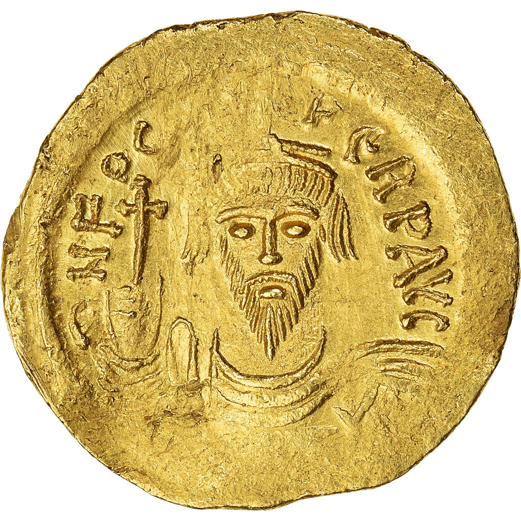 Coin, Phocas, Solidus, 607-610, Constantinople, AU(50-53), Gold, Sear:620