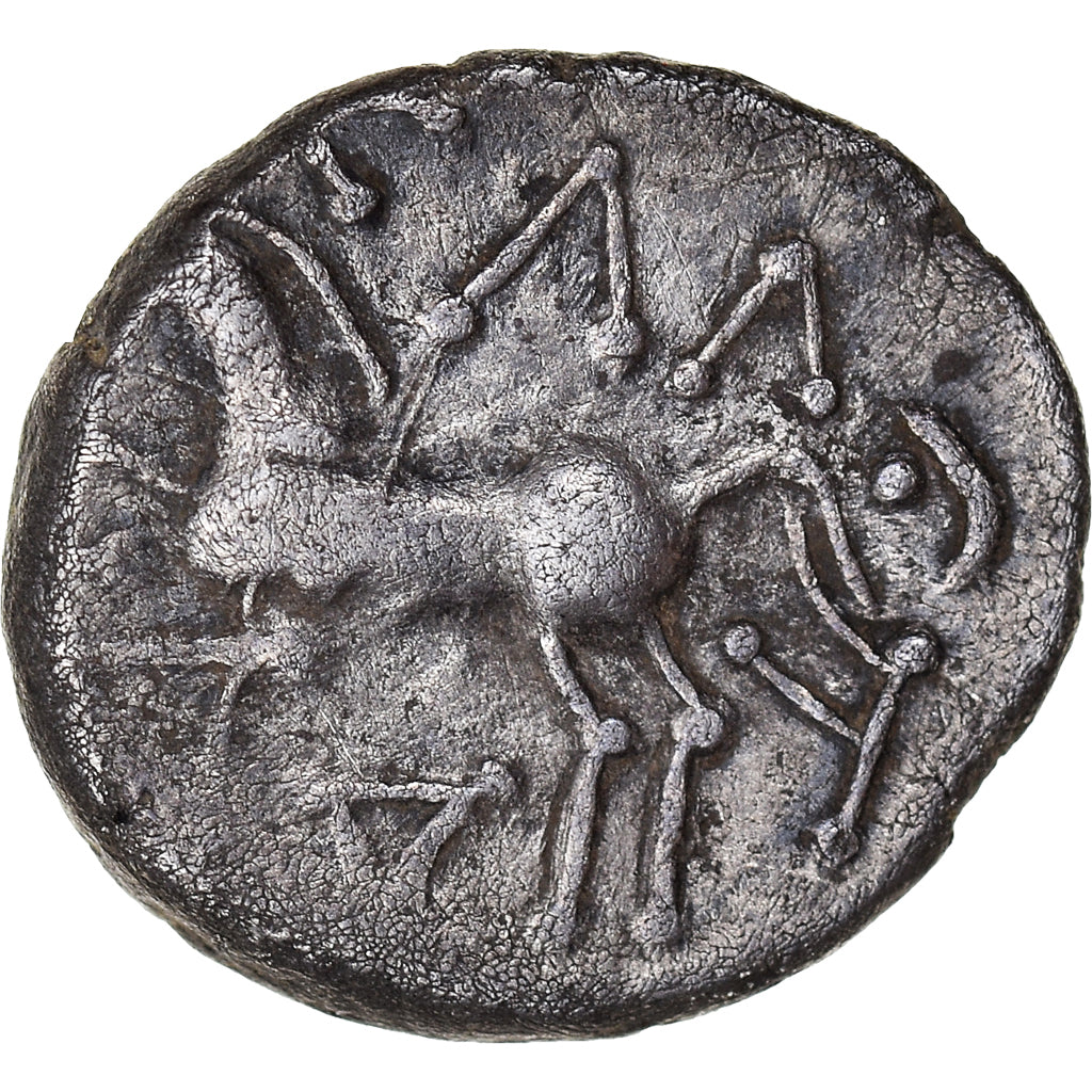 Moeda, Kaletedoy, Lingones, Quinarius, AU(55-58), Prata, Delestrée:3195