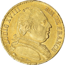 Moneta, Francia, Louis XVIII, 20 Francs, 1814, Paris, BB, Oro, KM:706.1