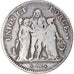 Moneta, Francia, Union et Force, 5 Francs, An 10, Bordeaux, MB+, Argento