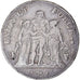 Moneda, Francia, Union et Force, 5 Francs, AN 8, Perpignan, MBC, Plata