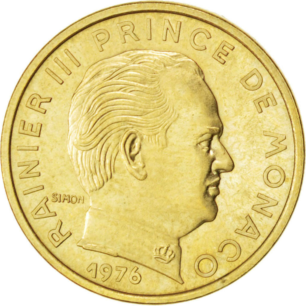 Coin, Monaco, 5 Centimes, 1976, AU(55-58), Copper-Aluminum-Nickel, KM:E69
