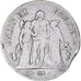 Munten, Frankrijk, Union et Force, 5 Francs, AN 5, Paris, Clipped, FR+, Zilver