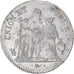 Moneta, Francia, Union et Force, 5 Francs, An 10, Bordeaux, MB+, Argento