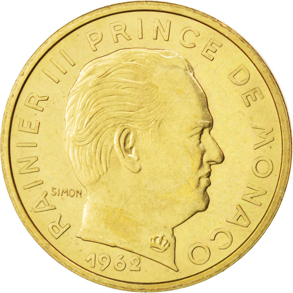 Coin, Monaco, 10 Centimes, 1962, MS(60-62), Cupro-Aluminium, KM:E43, Gadoury:146