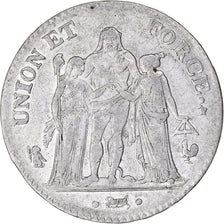 Munten, Frankrijk, Union et Force, 5 Francs, AN 7, Paris, ZF, Zilver, KM:639.1