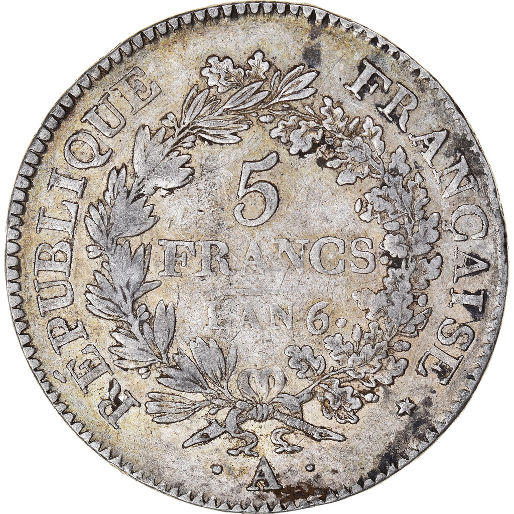 Coin, France, Union et Force, 5 Francs, An 6/5, Paris, VF(30-35), Silver
