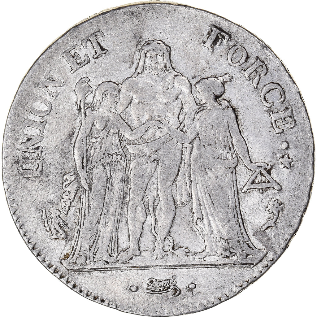 Coin, France, Union et Force, 5 Francs, AN 4, Paris, VF(30-35), Silver