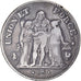 Moneta, Francia, Union et Force, 5 Francs, An 6/5, Paris, MB+, Argento