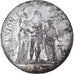 Moneta, Francia, Union et Force, 5 Francs, An 6/5, Paris, MB+, Argento