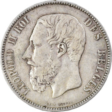 Coin, Belgium, Leopold II, 5 Francs, 5 Frank, 1872, VF(30-35), Silver, KM:24