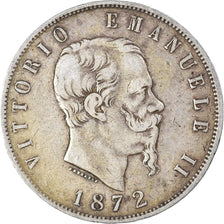Monnaie, Italie, Vittorio Emanuele II, 5 Lire, 1872, Milan, TB, Argent, KM:8.3