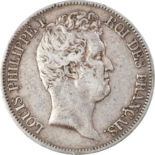 Coin, France, Louis-Philippe, 5 Francs, 1831, Lyon, VF(20-25), Silver, KM:735.4
