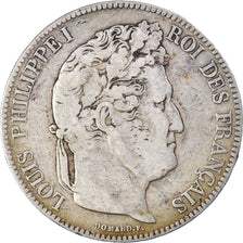 Münze, Frankreich, Louis-Philippe, 5 Francs, 1833, La Rochelle, S, Silber