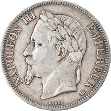 Coin, France, Napoléon III, 5 Francs, 1867, Strasbourg, VF(30-35), Silver