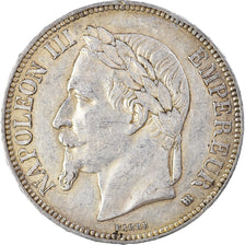 Coin, France, Napoleon III, 5 Francs, 1869, Strasbourg, VF(30-35), Silver