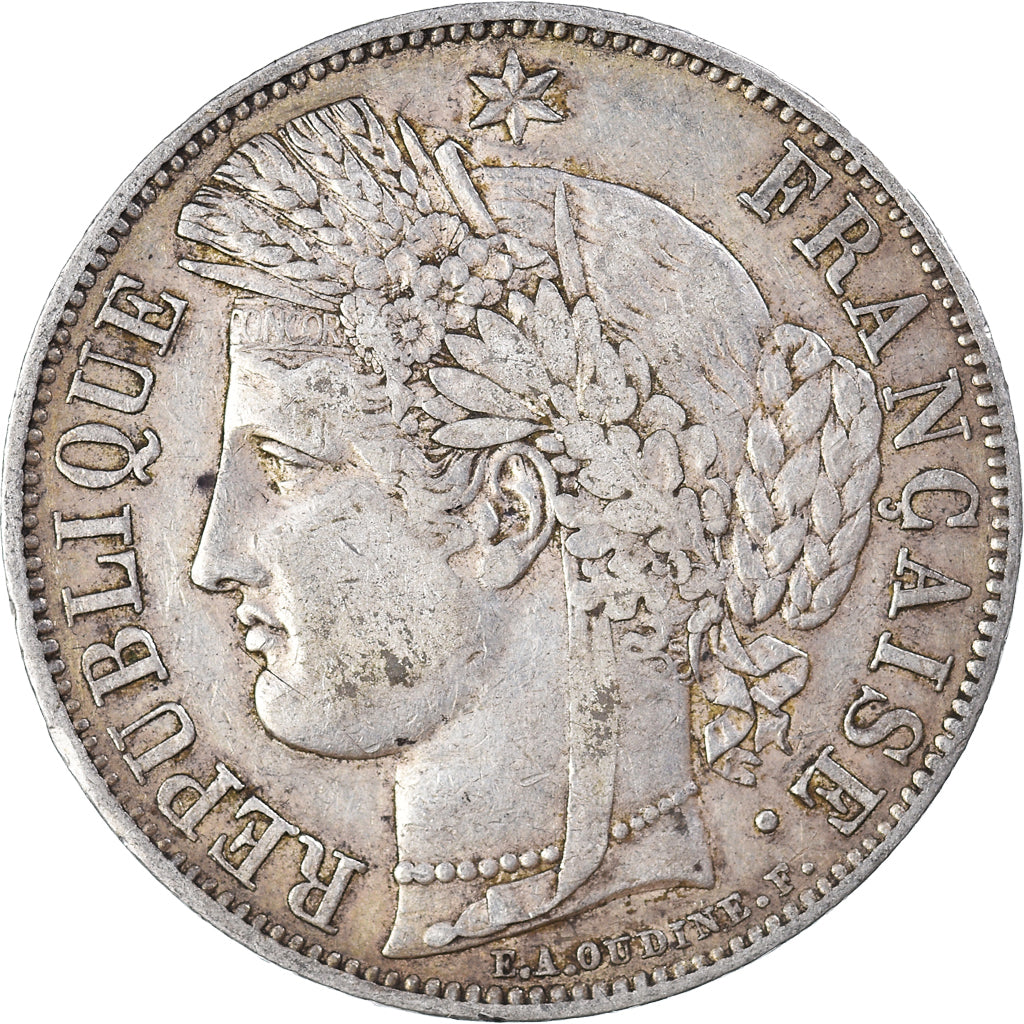 Coin, France, Cérès, 5 Francs, 1849, Paris, VF(30-35), Silver, KM:761.1
