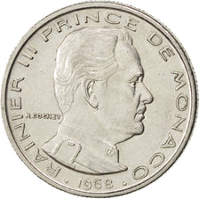 MONACO, 1/2 Franc, 1968, KM #145, EF(40-45), Nickel, 19.5, Gadoury #149, 4.57