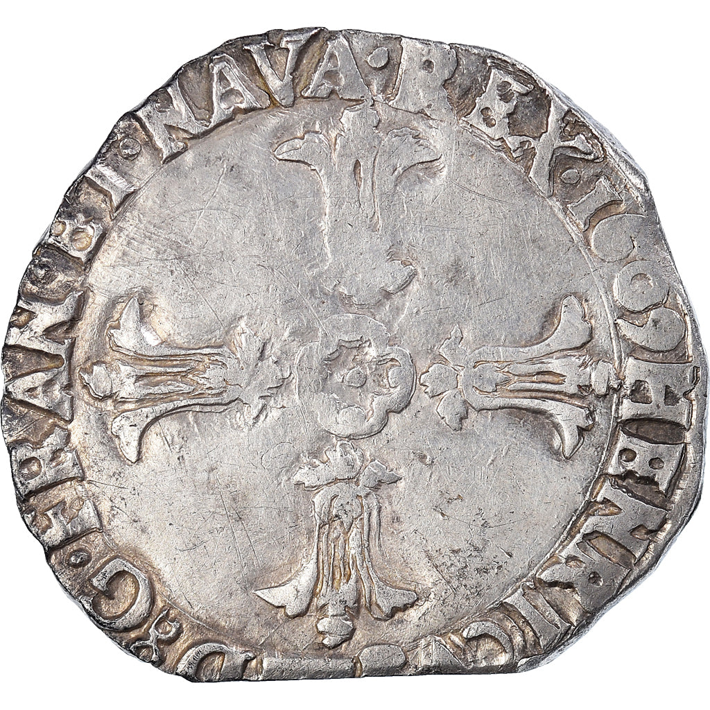 Moneta, Francia, Henri IV, 1/4 Ecu, 1609, Bordeaux, BB, Argento, Duplessy:1224