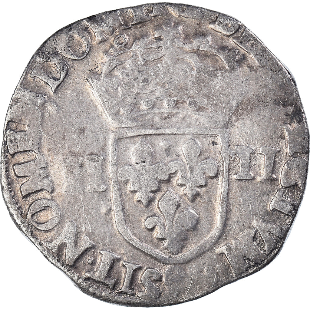 Coin, France, Henri III, 1/4 Ecu, 1581, Rennes, VF(30-35), Silver, Sombart:4662