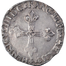 Münze, Frankreich, Henri III, 1/4 Ecu, 1581, Rennes, SS, Silber, Sombart:4662
