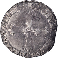 Munten, Frankrijk, Henri IV, 1/4 Ecu, 1605, Nantes, FR+, Zilver, Duplessy:1224