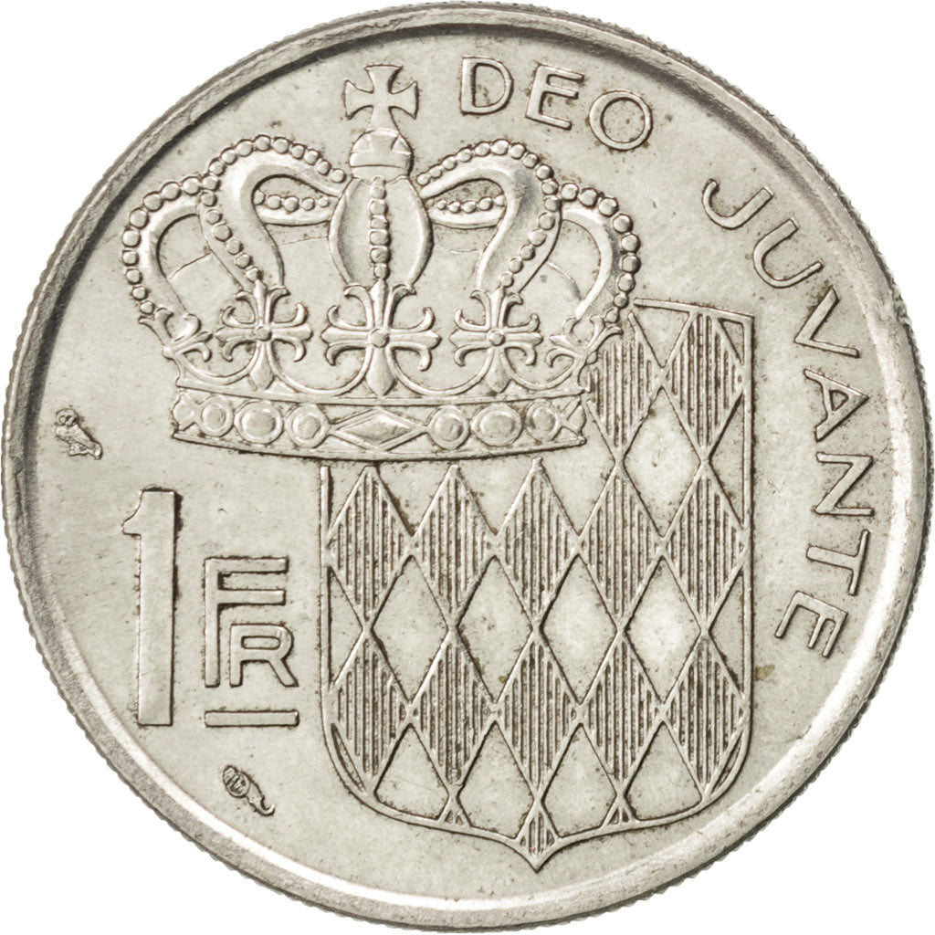MONACO, Franc, 1960, KM #140, AU(55-58), Nickel, 24, Gadoury #150, 5.84
