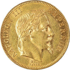 Moneda, Francia, Napoleon III, 100 Francs, 1866, Paris, MBC+, Oro, KM:802.1