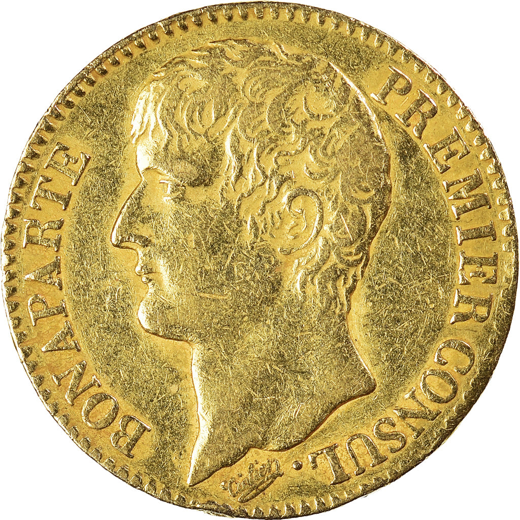 Moneta, Francia, Napoleon I, 40 Francs, An 12, Paris, MB+, Oro, Gadoury:1080