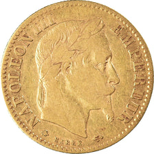 Münze, Frankreich, Napoleon III, 10 Francs, 1865, Paris, S+, Gold, KM:800.1