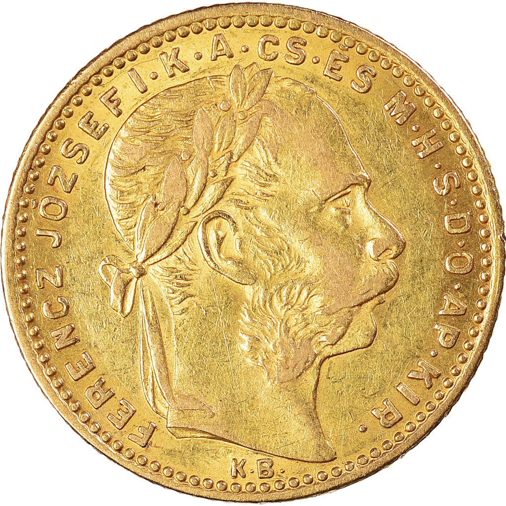 Coin, Hungary, Franz Joseph I, 8 Forint 20 Francs, 1883, Kormoczbanya