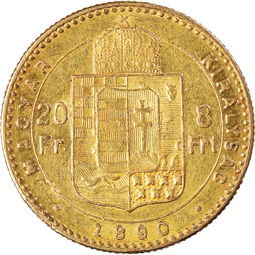 Moneta, Węgry, Franz Joseph I, 8 Forint 20 Francs, 1890, Kormoczbanya