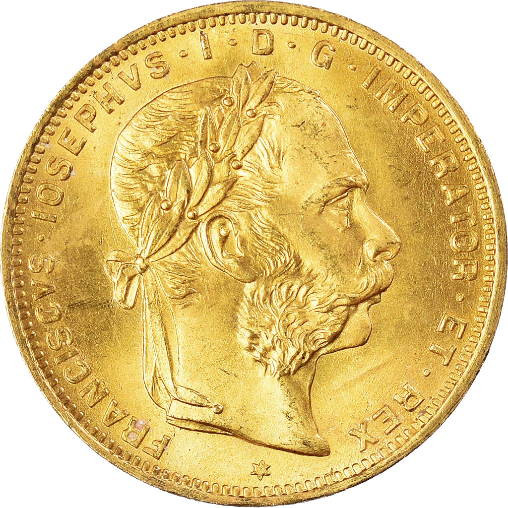 Monnaie, Autriche, Franz Joseph I, 8 Florins-20 Francs, 1892, SPL+, Or, KM:2269