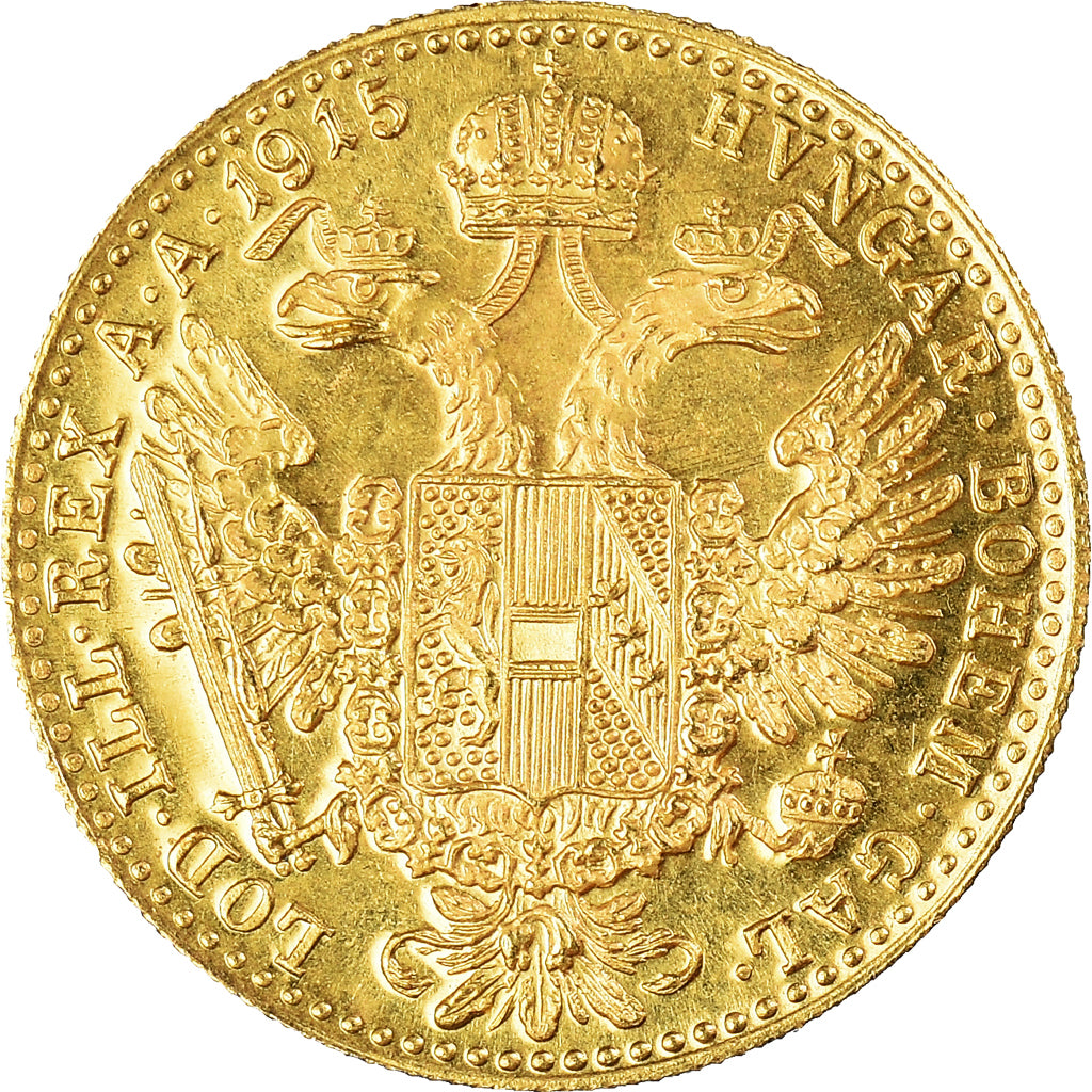 Monnaie, Autriche, Franz Joseph I, Ducat, 1915, Refrappe, SPL+, Or, KM:2267