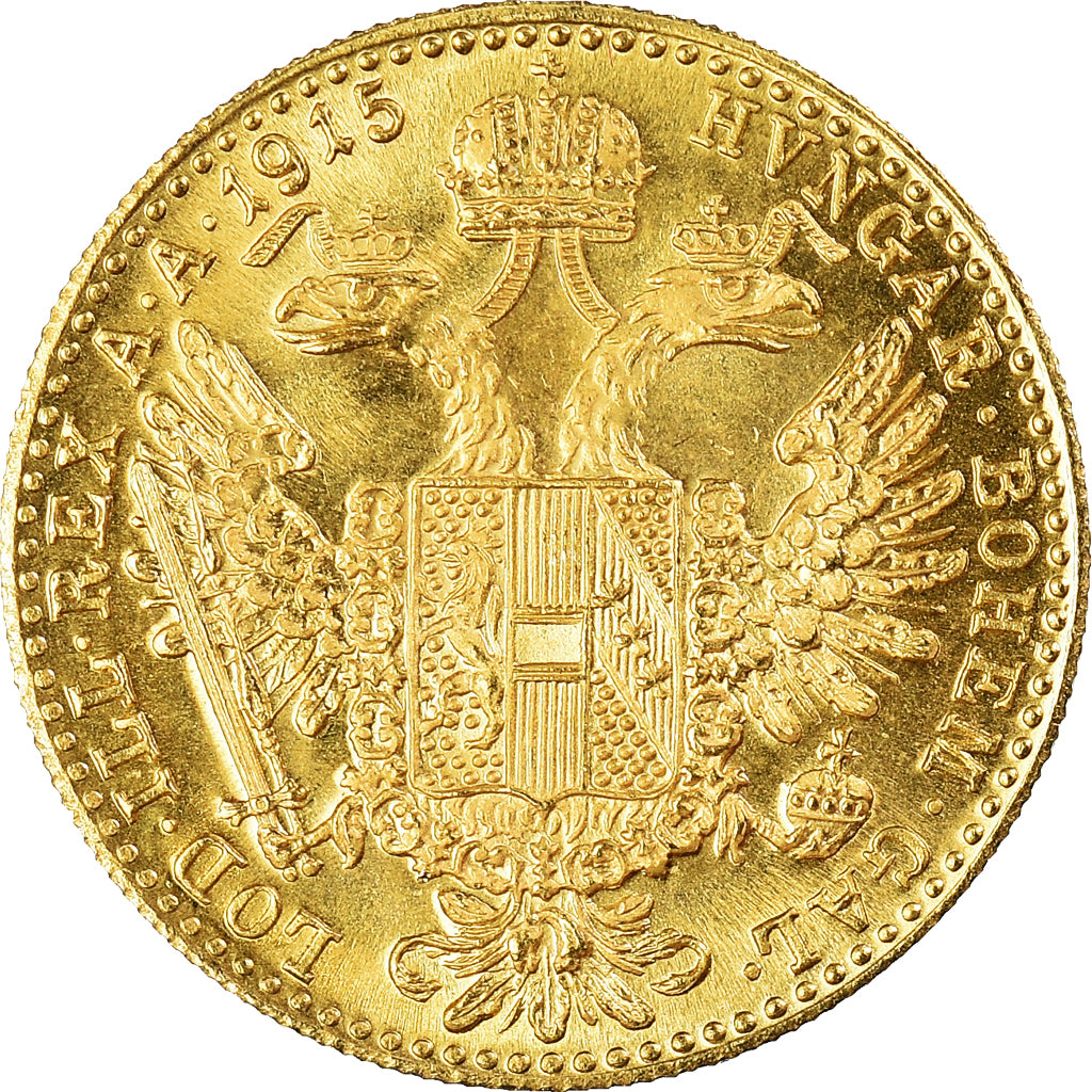 Coin, Austria, Franz Joseph I, Ducat, 1915, Restrike, MS(64), Gold, KM:2267