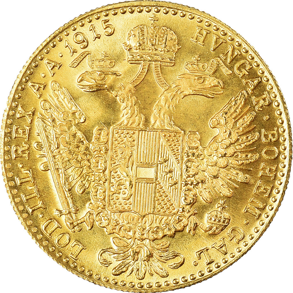 Monnaie, Autriche, Franz Joseph I, Ducat, 1915, Refrappe, SPL+, Or, KM:2267