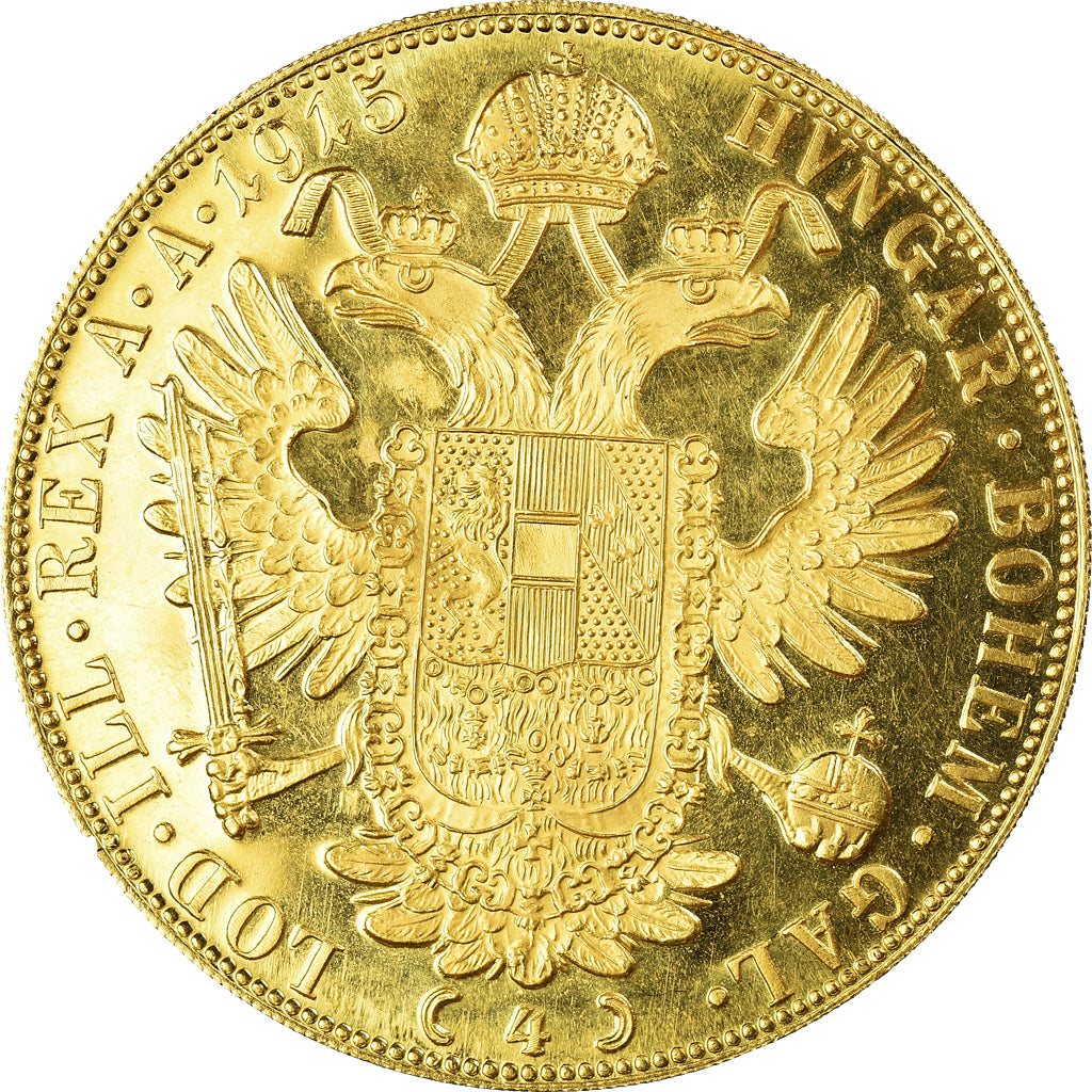 Monnaie, Autriche, Franz Joseph I, 4 Ducat, 1915, Vienna, Refrappe officielle