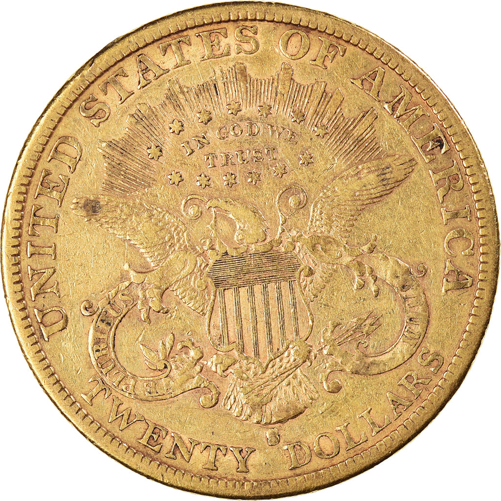 Moneta, Stati Uniti, $20, Double Eagle, 1881, San Francisco, MB+, Oro, KM:74.3