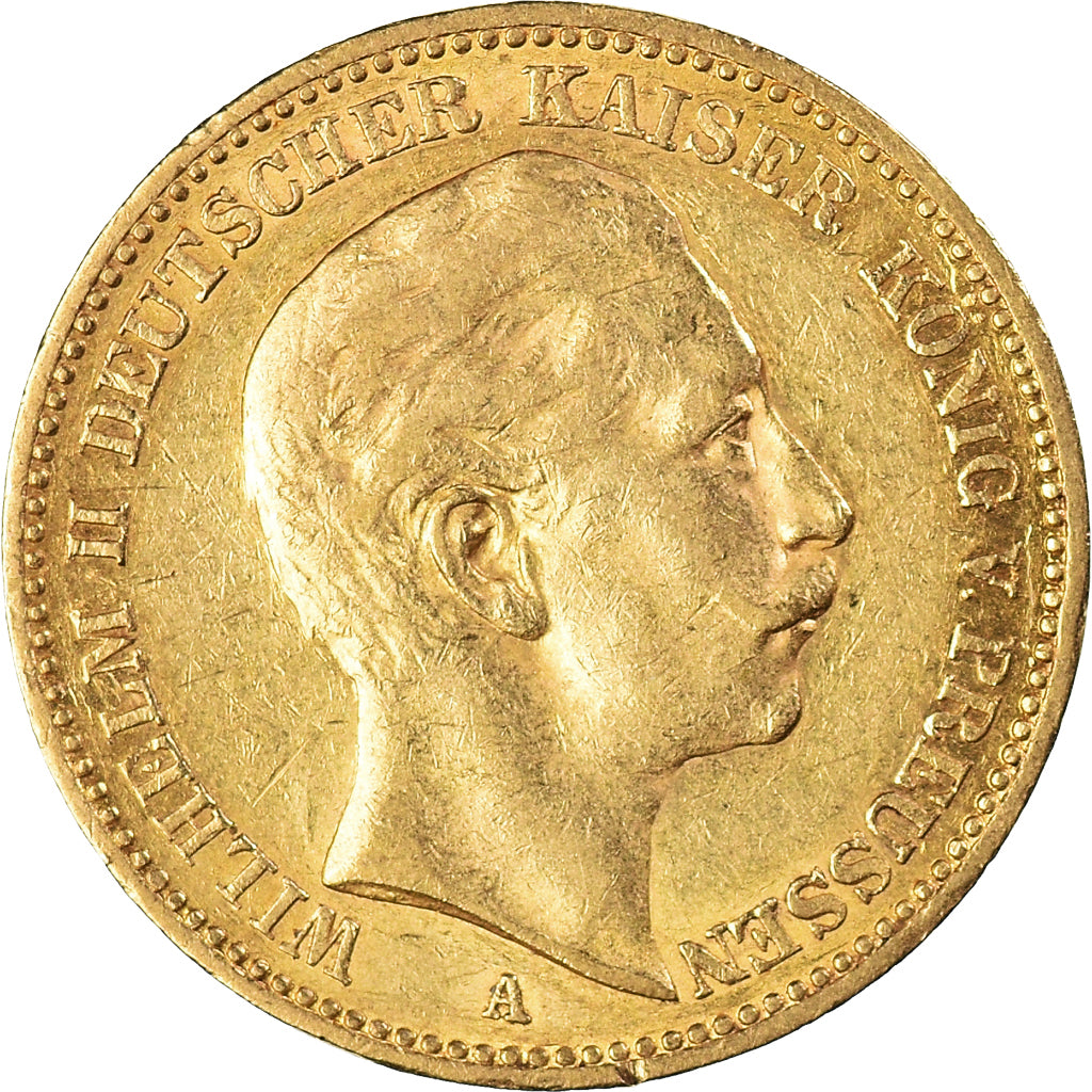 Moneta, Stati tedeschi, PRUSSIA, Wilhelm II, 20 Mark, 1894, Berlin, BB+, Oro
