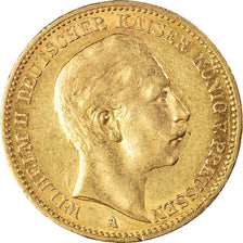 Moneta, Stati tedeschi, PRUSSIA, Wilhelm II, 20 Mark, 1894, Berlin, BB+, Oro