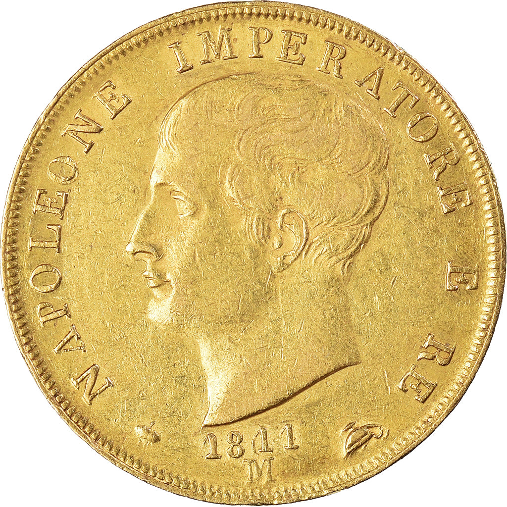 Münze, Italien Staaten, KINGDOM OF NAPOLEON, Napoleon I, 40 Lire, 1811, Milan