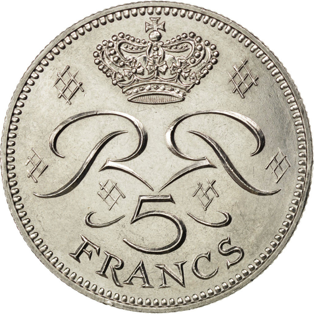 Coin, Monaco, Rainier III, 5 Francs, 1978, MS(60-62), Copper-nickel, KM:150